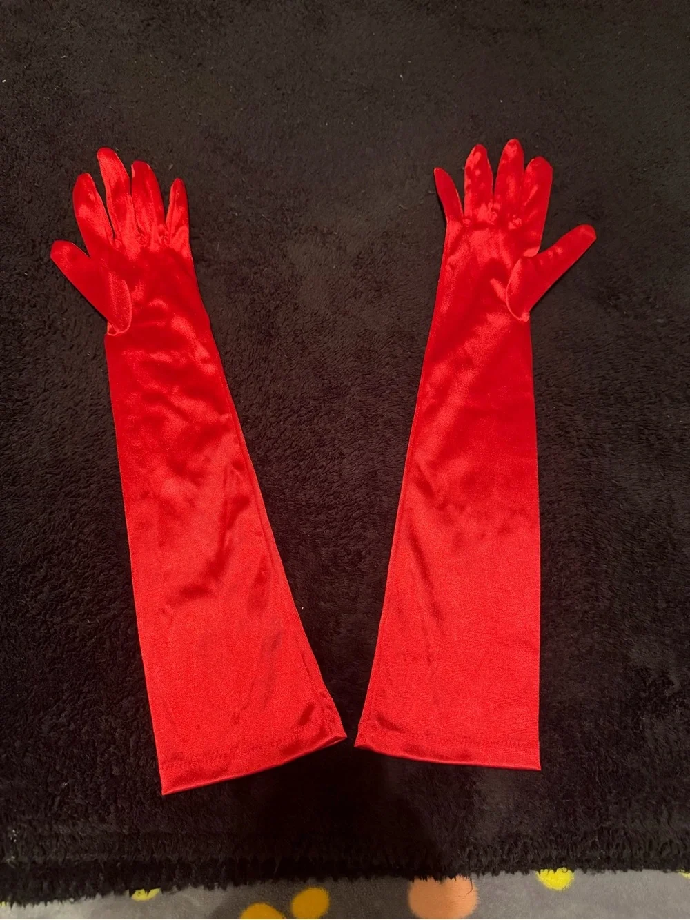 Long Red Satin Opera Gloves - Classic Formal Accessory